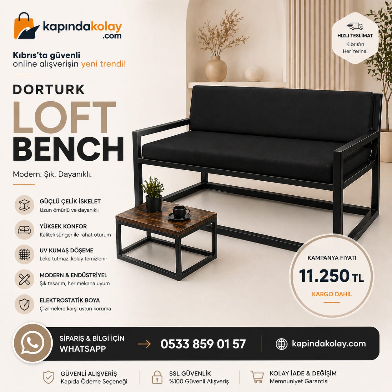 DORTURK LOFT BENCH DORTURK LOFT BENCH